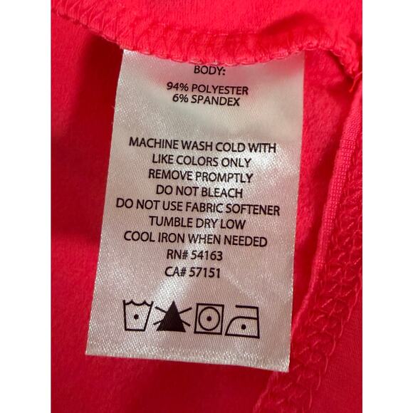 Calvin Klein Performance Women Pull Over Jacket Large Pink Turtleneck Stretch 0 - Picture 9 of 9